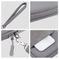 thumbnail image 4 of Tablet Bag Nylon Carry Case Portable Waterproof Small Pocket Laptop Sleeve Earphone Pocket Replacement for iPad 7.9-8.4 Inch Gray, 4 of 8
