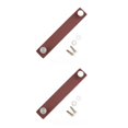thumbnail image 1 of ZheElen Leather Drawer Pull Cabinets Handles Door Knobs Replacement Accessories Brown 156mm 2Set, 1 of 6