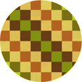 thumbnail image 1 of Ahgly Tapis Rond Lavable en Machine Intérieur Transitionnel Acajou Brun, 5 Pieds Rond, 1 of 7