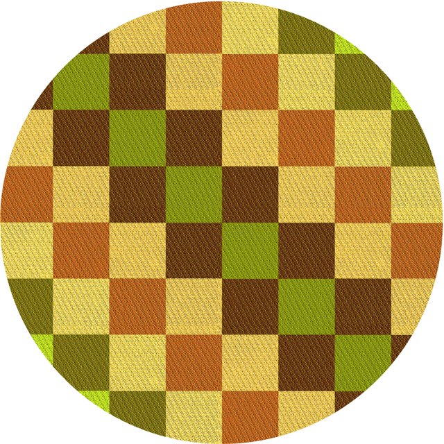 Ahgly Tapis Rond Lavable en Machine Intérieur Transitionnel Acajou Brun, 7 Pieds Rond
