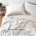 thumbnail image 4 of Bare Home Ensemble de Draps en Flanelle - 100 % Coton - Poche Profonde - Lit Simple, Blanc, 3 Pcs, 4 of 7