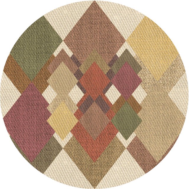Ahgly Company Machine Washable Indoor Square Transitional Light Brown Area Rugs, 3' Square
