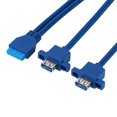 thumbnail image 3 of Usb Mount Cable Usb3.0 Panel Cable Usb3.0 19Pin To 2Af Front Motherboard Panel Mount Cable With Screw Hole 0.3 M, 3 of 8