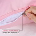 thumbnail image 4 of PiccoCasa 2 Pcs Satin Pillowcase Zippered Silky Sateen, Non-Standard Blush, 4 of 9