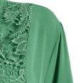 thumbnail image 4 of Leutsin Women Ladies Large Size Button Solid Lace V-Neck Long Sleeve Shirt Blouse, 4 of 4
