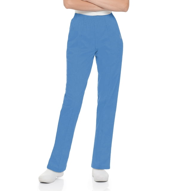 Landau Essentials Pantalon d'Uniforme à 2 Poches pour Femmes : Coupe Classique et Décontractée, Taille Élastique 8320