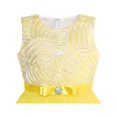 thumbnail image 4 of Flower Girl Dress Yellow Belted Wedding Party Bridesmaid 7 Years, 4 of 6