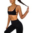 thumbnail image 2 of Gupgi Women Ribbed Tank Top Sport Cami Super Short Open Back Vest Tight Bralette Crop Top, 2 of 7