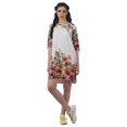 thumbnail image 2 of Moomaya Short Summer Dresses For Women Printed Shift Moss Georgette Swing Dress, 2 of 4