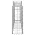 thumbnail image 3 of vidaXL Arched Gabion Baskets 4 pcs 200x30x80/100 cm Galvanised Iron, 3 of 4