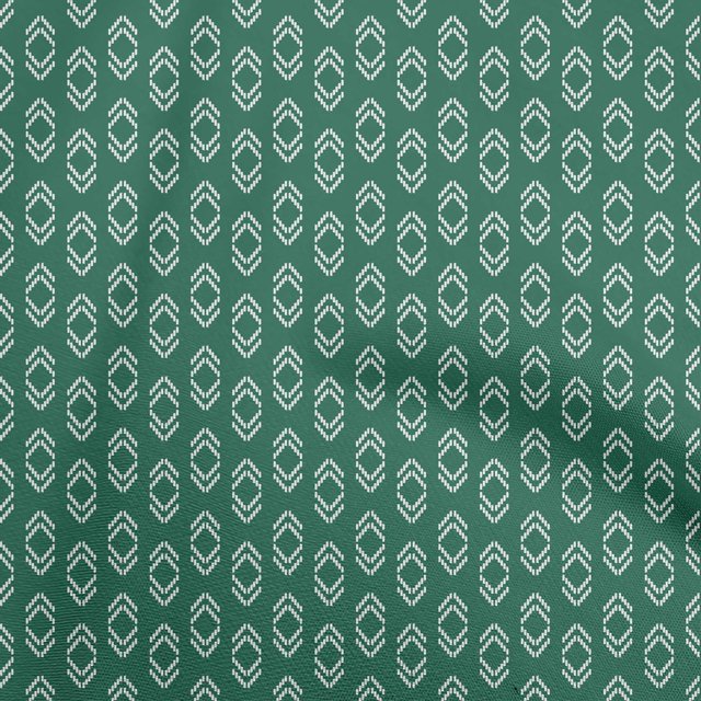 oneOone Rayon Sea Green Fabric Asian Ikat Craft Projects Decor Fabric Printed By The Yard 56 Inch Wide