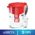thumbnail image 1 of Brita® Large 10 Cup Water Filter Pitcher with 1 Standard Filter, BPA Free, Grand, Red, 1 of 9