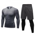 thumbnail image 1 of Men‘s 2 in 1 Compression Sportswear Suits Gym Tights Training Clothes Workout Jogging Sports Set Fitness Tracksuit Running Sets, 1 of 5