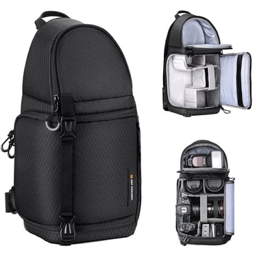K&F Concept Camera Sling Bag, Waterproof Crossbody Bag Camera Shoulder Backpack DSLR/SLR Camera Case Photography Bags
