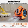 thumbnail image 3 of KFFKFF Ground Fan, 1/4 HP, 1000 CFM Air Circulator for Evaporation and Temperature Reduction, Compact Rug Drying Ventilator with 4 Airflow Directions and Timing Feature, ETL Certified, 3 of 9