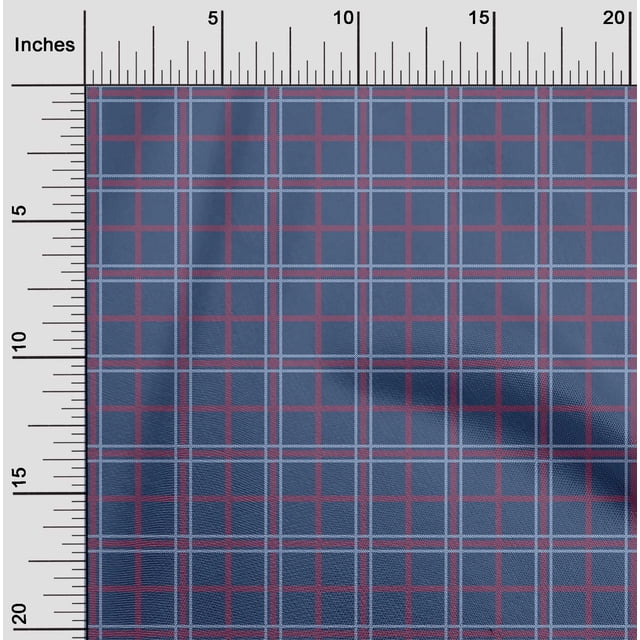 oneOone Viscose Jersey Fabric Tartan Check Print Sewing Fabric BTY 60 Inch Wide