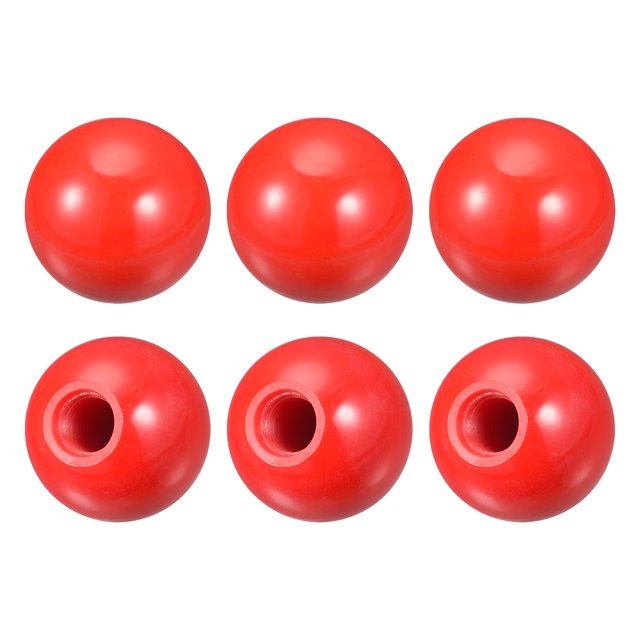 Unique Bargains Threaded Ball Knobs, 1.97Inch Dia M16 Female Thread Thermoset Round Ball Handles, Red 6 Pack