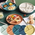 thumbnail image 1 of Learners Divided Plates, 3 Compartment Dinnerware, Microwave Reliable Dishes, Space Saving Tableware, Functional Meal Prep for Families, Everyday Dining Essentials, 1 of 9