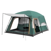 Waterproof Camping Family Tent Easy Setup Room Divider UV Protected Tent Outdoor Camping Large Tent Green