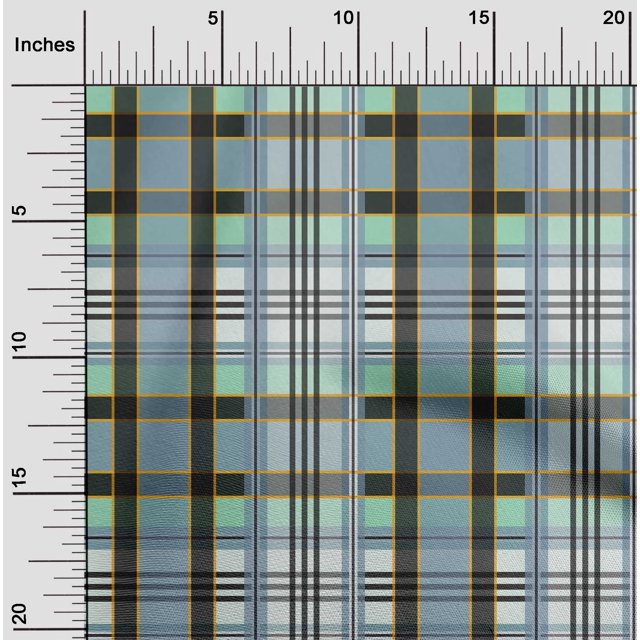 oneOone Georgette Viscose Fabric Madras Check Decor Fabric Printed BTY 42 Inch Wide