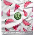 thumbnail image 1 of Soimoi Rayon Fabric Watermelon Fruits Fabric Prints by Yard 56 Inch Wide, 1 of 3