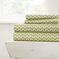 thumbnail image 1 of Linen Market 4 Piece Sheet Set Patterned, California King, Puffed Chevron Sage, 1 of 5