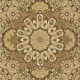 thumbnail image 1 of Ahgly Company Machine Washable Indoor Square Transitional Yellow Orange Area Rugs, 6' Square, 1 of 7