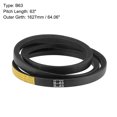 thumbnail image 2 of Unique Bargains B63 V-Belts 63' Pitch Length, B-Section Rubber Drive Belts 2pcs, 2 of 3