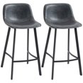 thumbnail image 1 of HOMCOM 27" Counter Height Bar Stools Set of 2, Industrial Kitchen Stools, 1 of 10
