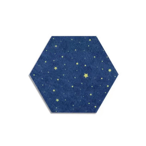 Hexagon Felt Cork Board Tiles Self Adhesive Bulletin Board 8.6" x 7.5" with 5 Push Pins, Pin Board for Wall Decor Memos Photos Display, 1Pcs