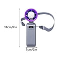 thumbnail image 5 of weibbin Portable Handheld Fan with Fully Transparent Body Colorful LED Lanyard 3 Wind Speeds Night Light USB Rechargeable for Travel Beach, 5 of 5