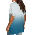 thumbnail image 4 of Birdeem T-Shirt Ample Décontracté pour Femmes à Manches Courtes, Col en V, Dégradé, avec Poches, 4 of 12