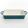 thumbnail image 3 of Crock Pot 112008.01 Artisan 13 Inch Enameled Cast Iron Lasagna Pan, Teal Ombre, 3 of 4