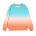 thumbnail image 3 of Yuyuzo Chandails en Molleton pour Filles Col Rond Manches Longues Décontracté Confortable Bloc de Couleur Pull d'Automne, 3 of 4