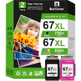 thumbnail image 1 of Refurbished Cartribution 67XL Ink Cartridge Set, High Yield Black and Tri-Color, Compatible with HP DeskJet and ENVY Printers, 1 of 3