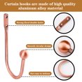 thumbnail image 3 of 4Pcs Curtain Holdbacks Curtain Tiebacks Hooks Tie Backs for Curtains Curtain Holders for Wall Curtain Holder Curtain Tie Backs Wall Mount for Living Room, Bedroom and More(Bronze Colour), 3 of 7