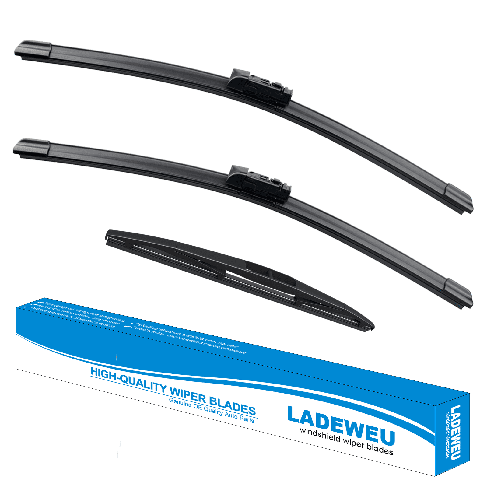 3 Wipers 26"+17"+14" for Subaru Forester 2019 2020 2021 2022 2023 2024 All Weather Original Equipment Replacement Front with Rear Windshield Wiper Blades Set (Pack of 3)
