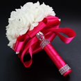 thumbnail image 3 of Faithtur Artificial Wedding Bride Bouquet Romantic Handheld Bridesmaid Flower with Ribbon, 3 of 3