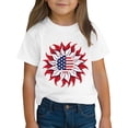thumbnail image 4 of MKOSPLRT T-Shirt Drapeau des États-Unis pour Fille Garçon Manches Courtes Col Rond T-Shirts à Fleurs T-Shirts Graphiques Fête de l'Indépendance Cadeaux Joyeuse Journée du Souvenir, 4 of 9