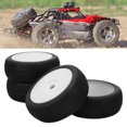 thumbnail image 3 of 17mm Hex RC Wheels and Tires, Strong Cushion RC Front Rear Tires and Wheels Environmentally Friendly Strong Grip High Performance  for 1/8 RC Off Road Car Yellow,White, 3 of 7