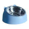 thumbnail image 1 of Bol pour Chat et Chien 15 Degrés Surélevé Antidérapant Cou Incliné Surélevé Acier Inoxydable Bleu, 1 of 5