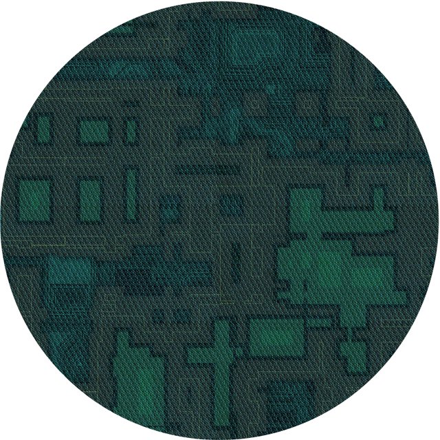Ahgly Tapis Rond Lavable en Machine Intérieur Transitionnel Noir Nuit, 5 Pieds Rond