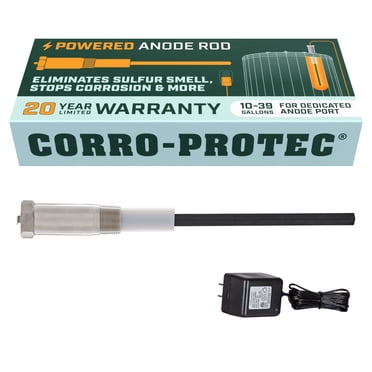 Corro-Protec Water Heater Anode Rod, Powered, Made of Titanium, 20-Year Warranty