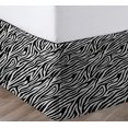 thumbnail image 1 of SGI Bedding 9 Inch Pleated Bed Skirt | Microfiber Bed Skirt | Fade Resistant, Wrinkle Free, Anti-static, Decorative, Extra Storage Space, Clutter-Free | Olympic Queen, Zebra Print, 1 of 6