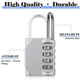 thumbnail image 4 of Wweixi Combinaison Numérique Serrure Réinitialisable Imperméable à l'Extérieur Mot Cadenas Anse Valise Sécurité École Gym Porte comme Indiqué, 4 of 6