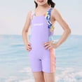 thumbnail image 2 of Pisexur Girls and Boys One Piece Rash Guard Swimsuit Kid Water Sport Short Swimsuit UPF 50+ Sun Protection Bathing Suits 1-16 Years, 2 of 9