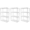 thumbnail image 1 of Gracious Living Unité de Rangement Knect-A-Shelf à 4 Tablettes, Blanc (Lot de 3), 1 of 12