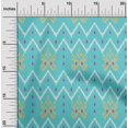 thumbnail image 1 of oneOone Polyester Lycra Fabric Paisley & Chevron Ikat Print Fabric BTY 56 Inch Wide, 1 of 4