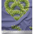 thumbnail image 1 of Soimoi Purple polyester Crepe Fabric Pine Leaves Printed Fabric 1 Yard 52 Inch Wide, 1 of 3