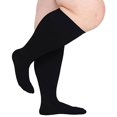thumbnail image 1 of Extra Wide Calf Compression Socks for Women Men Plus Size Compression Socks Circulation 20-30mmHg Support Knee High Stockings Closed Toe Black 4XL, 1 of 13